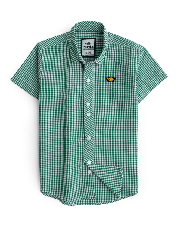 Green Micro-Check Shirt