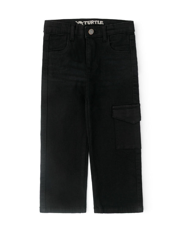 Jet Black Cargo Denim