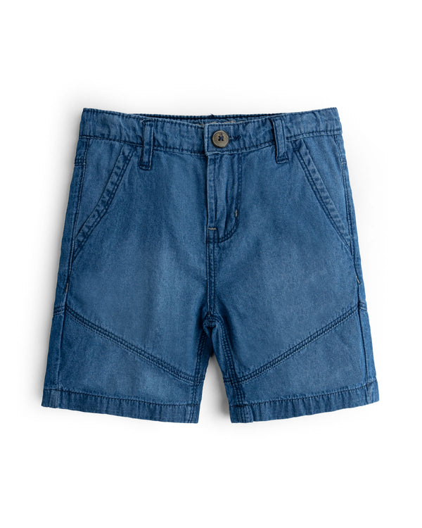 Stylish Stitched Blues Short