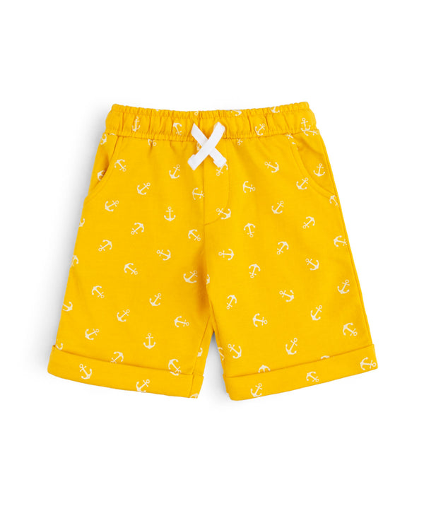 Yellow Seascape Printed Short