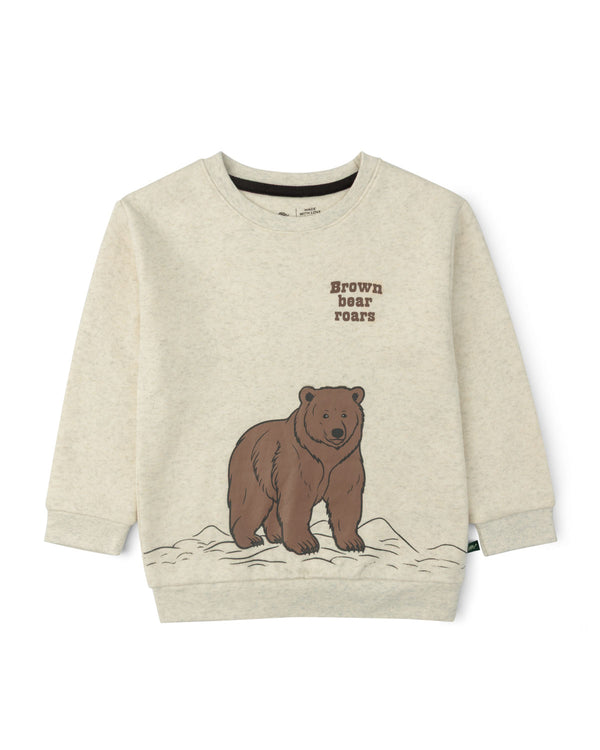 Oatmeal Printed Sweatshirt