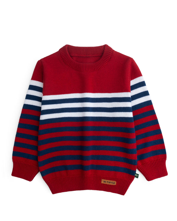 Navy Striper Sweater