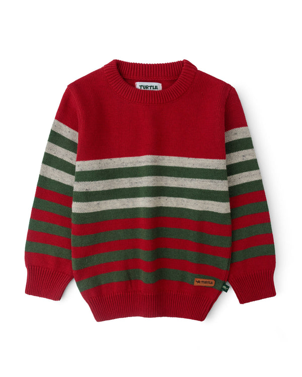 Trio-Stripe Knit Sweater