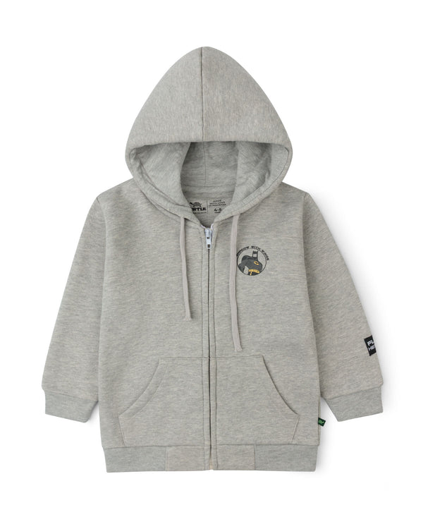 Grey Knight Zipper Hoodie