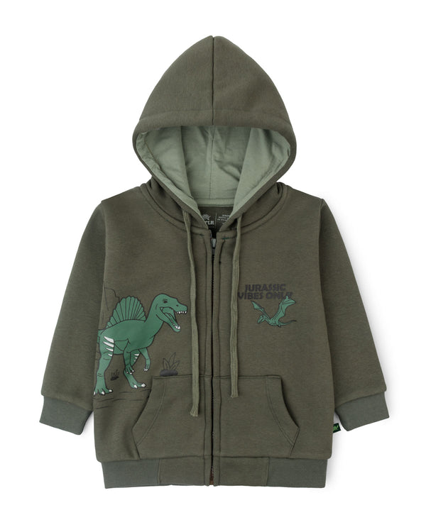 Jurassic Vibes Printed Hoodie