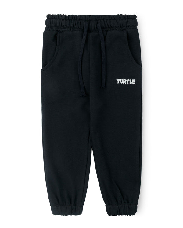 Black Signature Print Joggers