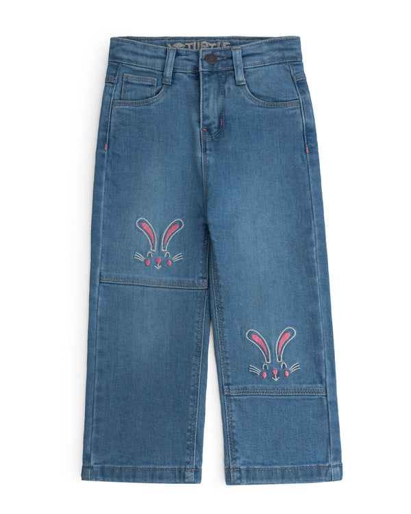 Straight-Cut Embroidered Denim