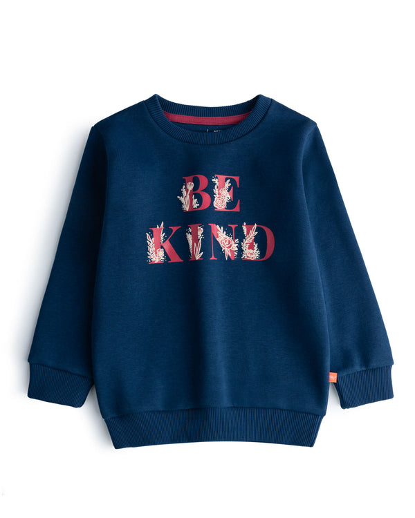 Gentle Blue Printed Sweatshirt