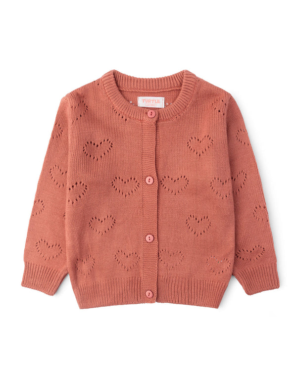 Dusty Rose Knitted Cardigan