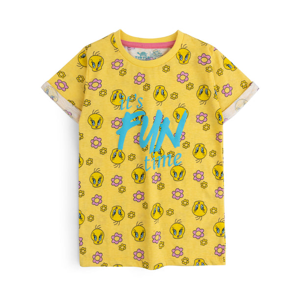 Yellow Fun Printed T-Shirt