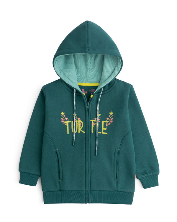 Mystic Green Zipper Hoodie