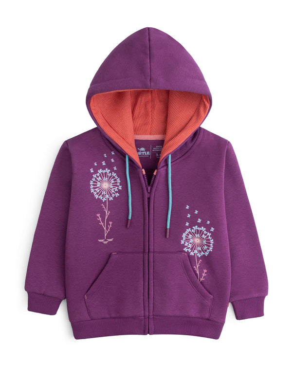 Purple Printed Hoodie