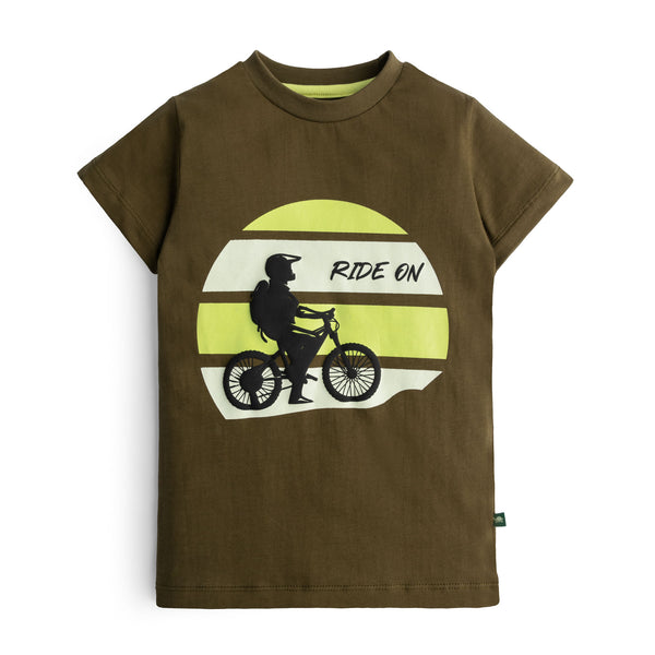 Brown Printed T-Shirt